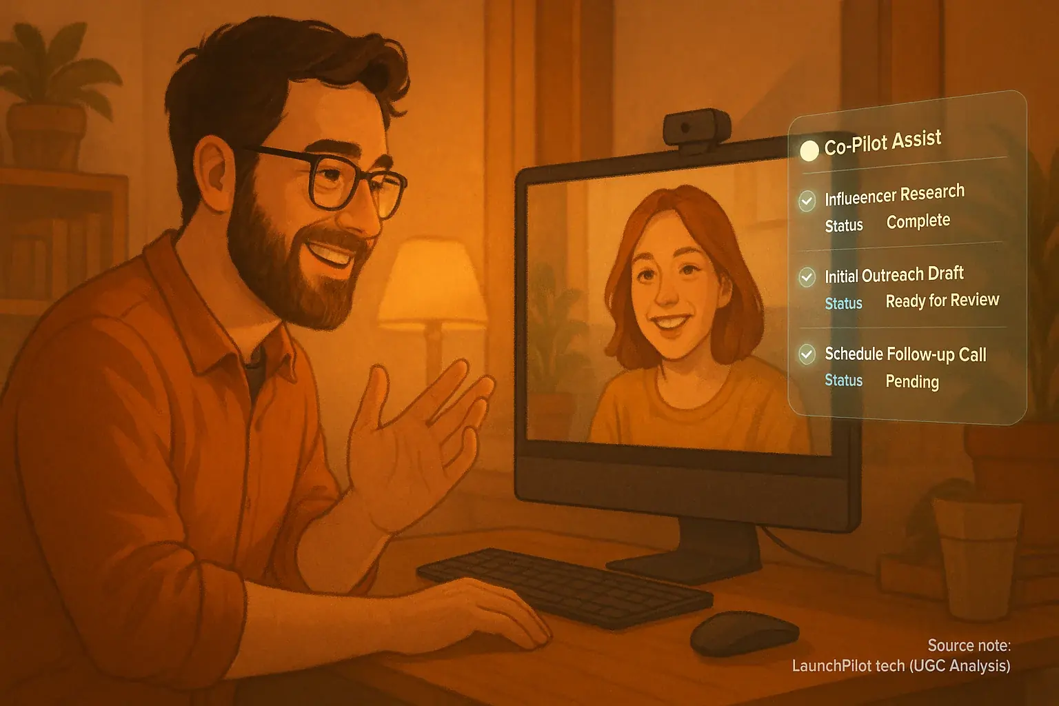 Indie maker, aided by a subtle relationship co-pilot, builds genuine connections with micro-influencers.